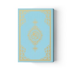 Çanta Boy Kur'an-ı Kerim Yeni Cilt (Mavi, Mühürlü) - Thumbnail