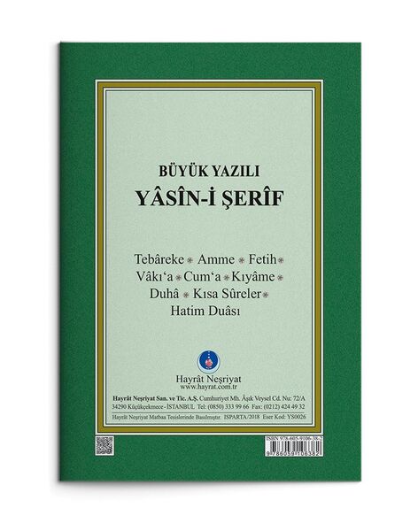 41 Yasin-i Şerif Cüzü Çanta Boy (Büyük Yazılı)