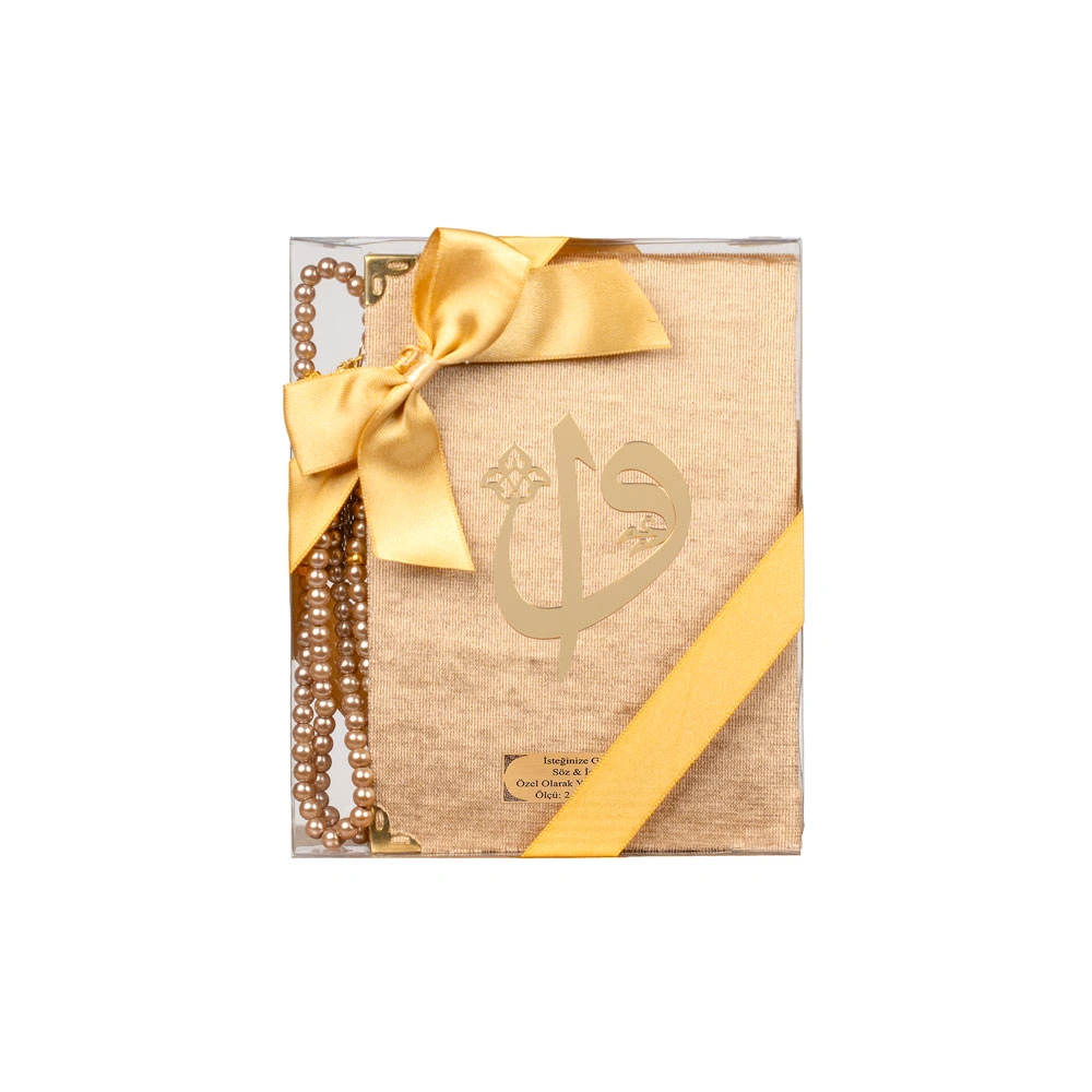 HAYRAT NEŞRİYAT - Tesbih + Yasin Hediye Seti (Çanta Boy, ElifVav, Raşel, Gold)