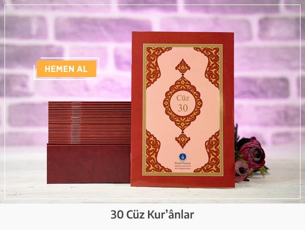 30 C&uuml;z Kuran-ı Kerimler - Hatmi Şerif C&uuml;zleri