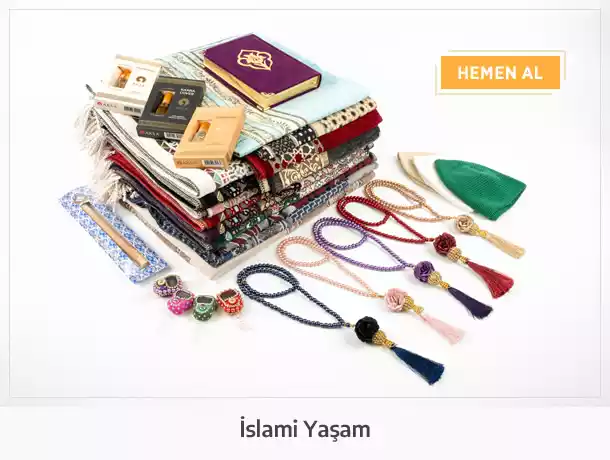 İslami Yaşam ve İbadet Malzemeleri, tesbih, seccade, takke, mest, sarık, esans, zikirmatik