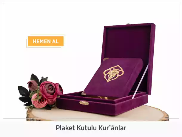 Hediyelik Kadife Kutulu Plaket Kuran-ı Kerimler