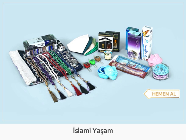 İslami Yaşam ve İbadet Malzemeleri, tesbih, seccade, takke, mest, sarık, esans, zikirmatik