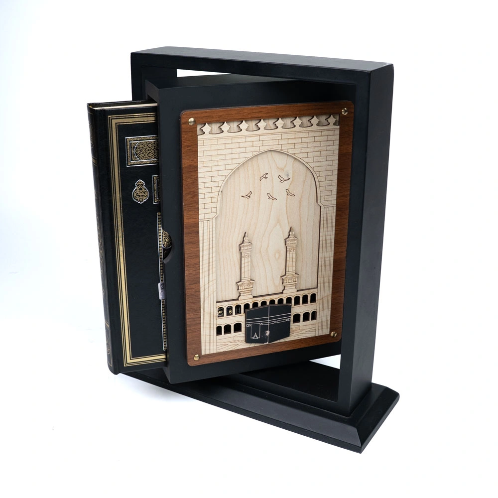 HAYRAT NEŞRİYAT - Ahşap Kutulu Tavaflı Kabe Desen Kuran-ı Kerim (Orta Boy)