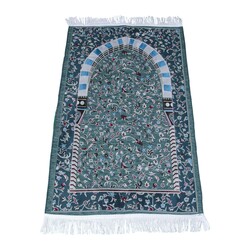 Arabic Rawza Green Salah Mat - Thumbnail
