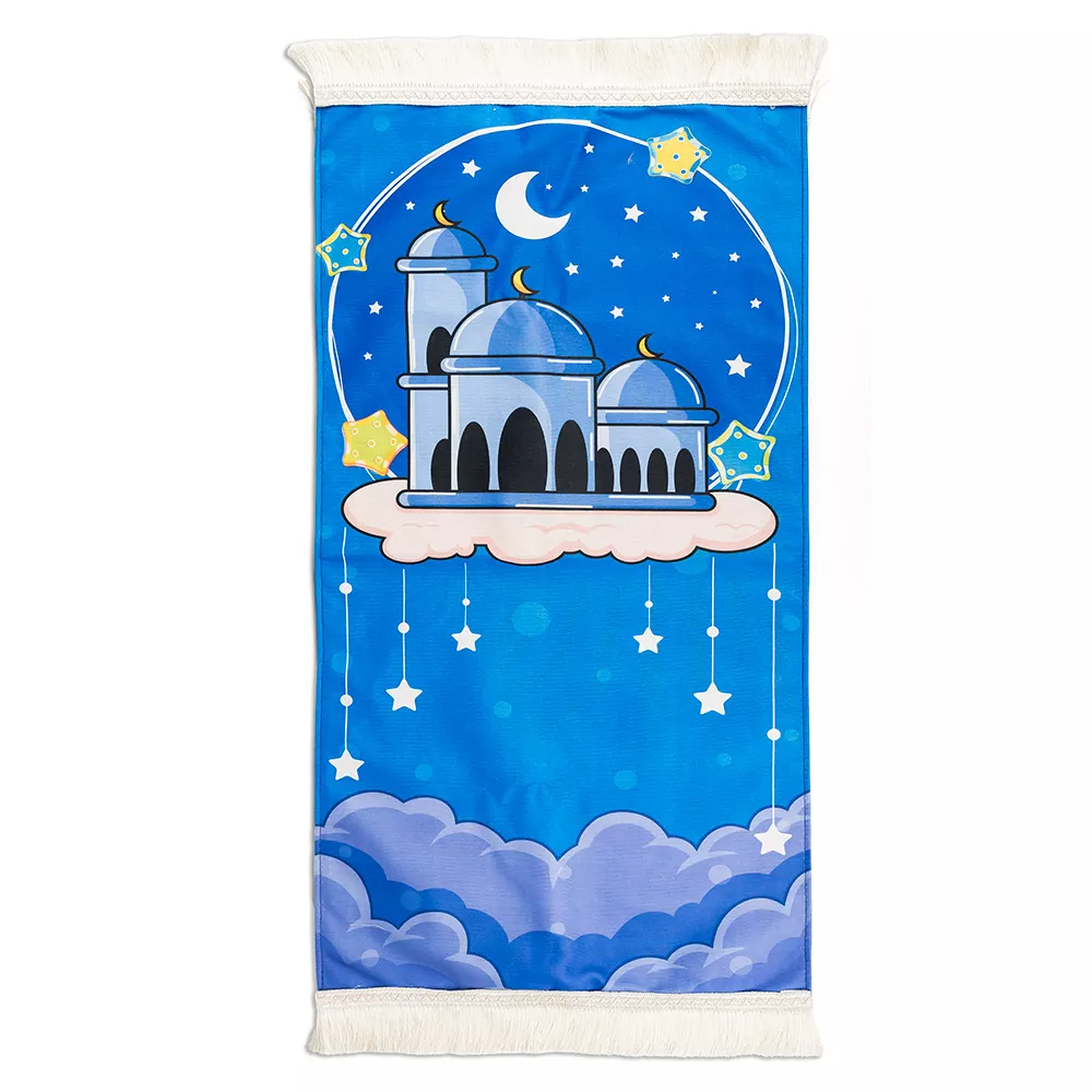 DİĞER - Astarlı Çocuk Seccade (Mavi - 35x65 cm.)