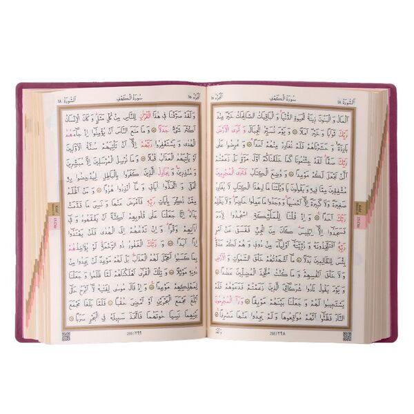 Bag Size Qur'an Al-Kareem (Lilac Colour, Zip Around Case, Stamped)
