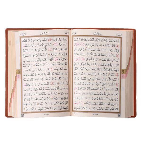 Bag Size Qur'an Al-Kareem (Tabac Colour, Zip Around Case, Stamped)
