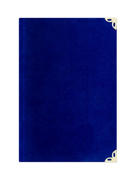 Bag Size Suede Bound Yasin Juz with Turkish Translation (Dark Blue, Alif-Waw Front Cover) 