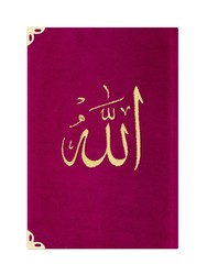 Bag Size Velvet Bound Yasin Juz with Turkish Translation (Pink, Embroidered) - Thumbnail