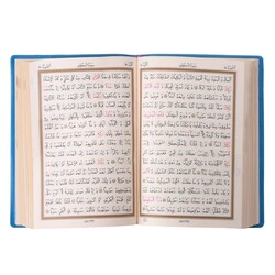 Big Pocket Size Qur'an Al-Kareem (Blue Colour, Zip Around Case, Stamped) - Thumbnail