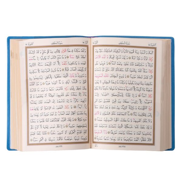 Big Pocket Size Qur'an Al-Kareem (Blue Colour, Zip Around Case, Stamped)