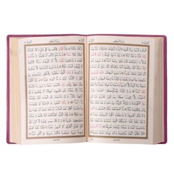 Big Pocket Size Qur'an Al-Kareem (Lilac Colour, Zip Around Case, Stamped) - Thumbnail