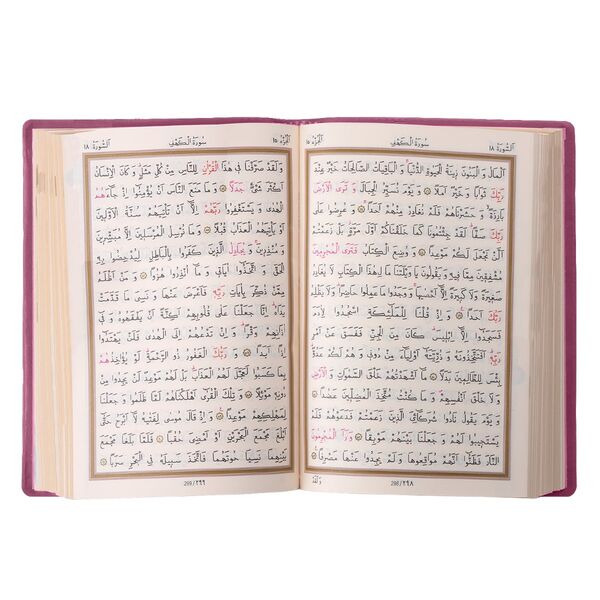 Big Pocket Size Qur'an Al-Kareem (Lilac Colour, Zip Around Case, Stamped)