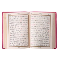 Big Pocket Size Qur'an Al-Kareem (Pink Colour, Zip Around Case, Stamped) - Thumbnail