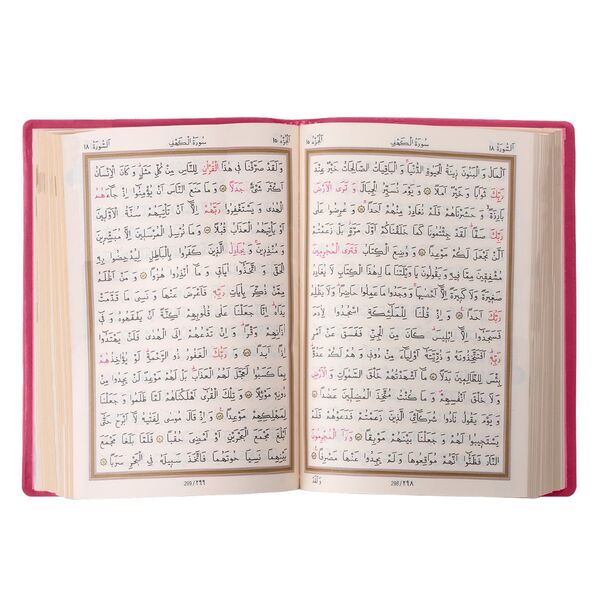 Big Pocket Size Qur'an Al-Kareem (Pink Colour, Zip Around Case, Stamped)