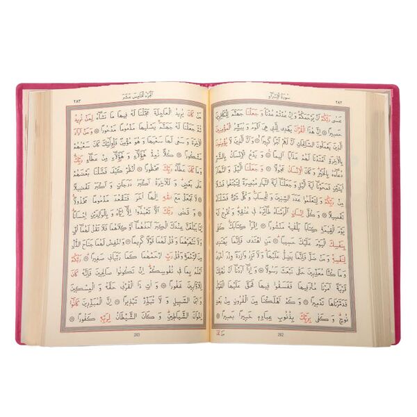 Big Pocket Size Qur'an Al-Kareem (Pink, Zip Around Case, Stamped)