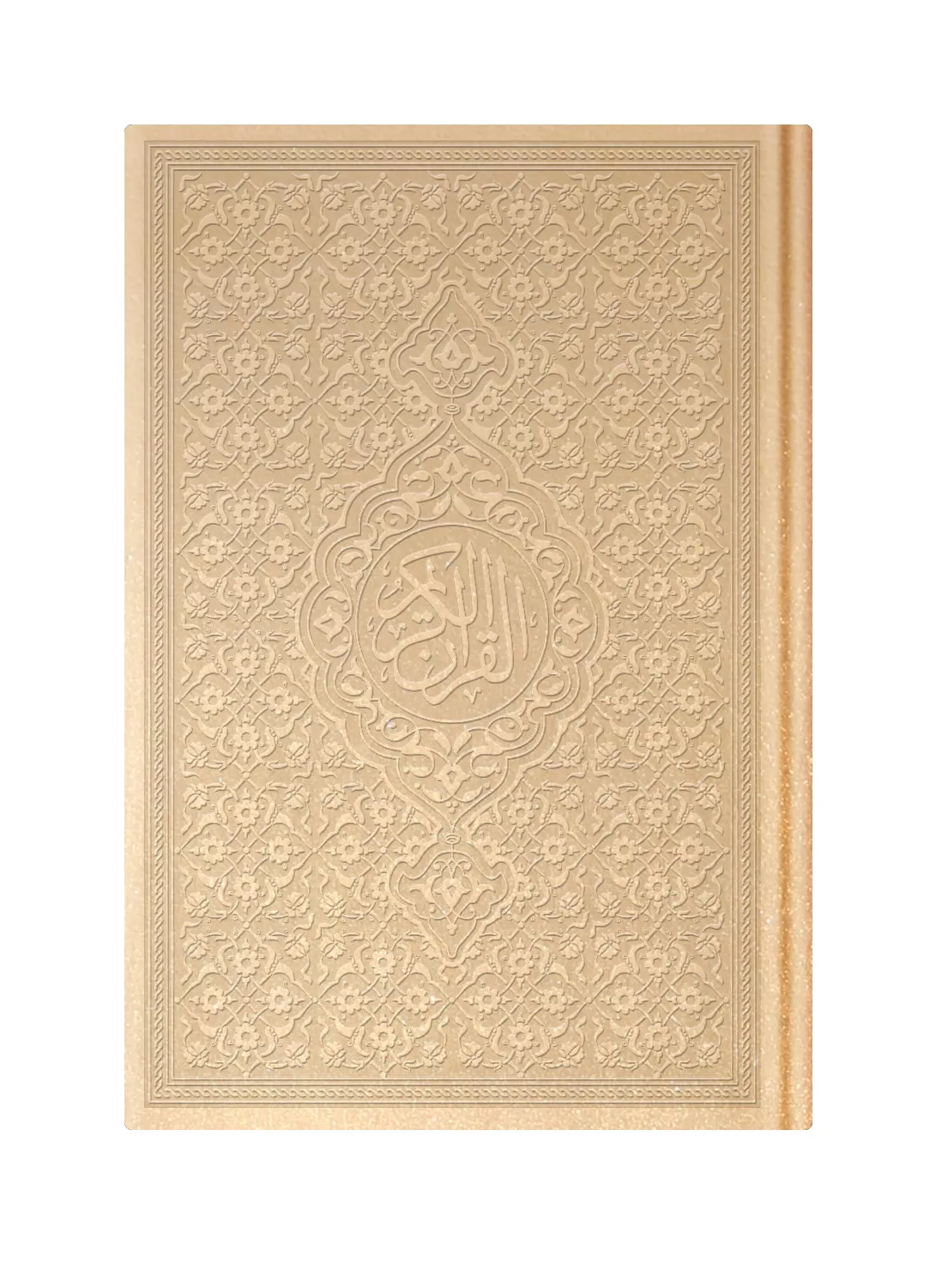 HAYRAT NEŞRİYAT - Big Pocket Size Thermo Leather Qur'an Al-Kareem (Gold Coloured, Stamped) 