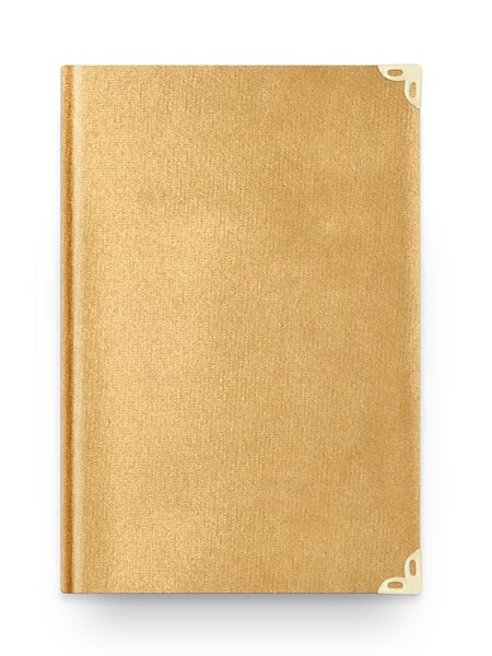 Big Pocket Size Velvet Bound Qur'an Al-Kareem (Golden Colour, Gilded, Stamped)