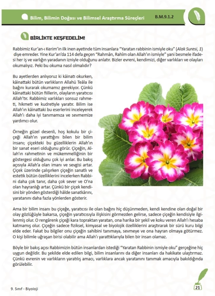 Biyoloji 9 (Muallimin Manevi Rehberi)