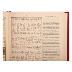 Bookrest Size Qur'an with Concise Word-for-Word Turkish Translation (Stamped) - Thumbnail