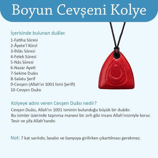 Boyun Cevşeni - Kırmızı Renk (Cevşenü'l Kebir)