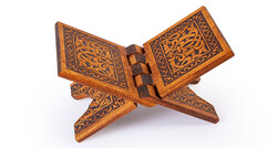 Burned Wooden Rehal Book rest Mini Size  35 cm - Thumbnail