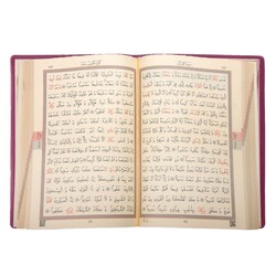 Çanta Boy Kur'an-ı Kerim (Lila, Kılıflı, Mühürlü) - Thumbnail