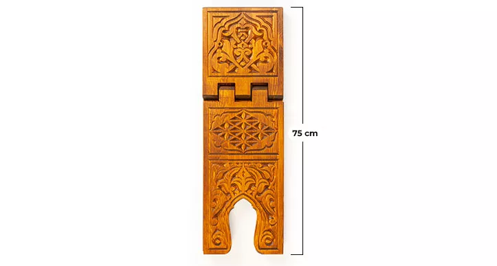 Carved Wooden Rehal Book rest King Size  75 cm - Thumbnail