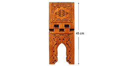 Carved Wooden Rehal Book rest Small Size  45 cm - Thumbnail