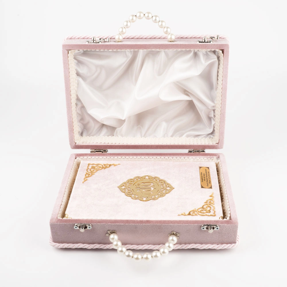 Çeyizlik Kutu Raşel Hediyelik Kuran (Orta Boy, Pembe) - Thumbnail