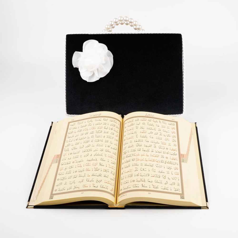 Çeyizlik Kutu Raşel Hediyelik Kuran (Orta Boy, Siyah)