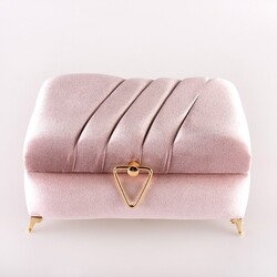 HAYRAT NEŞRİYAT - Çizgili Kutu Çeyizlik, Seccade + Tesbih + Kuran Hediye Seti (Çanta Boy, Kadife, P.Pembe, Elif-Vav)