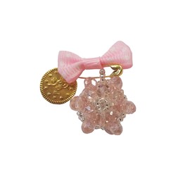Cristal Necklace Jawshan Pink Small - Thumbnail