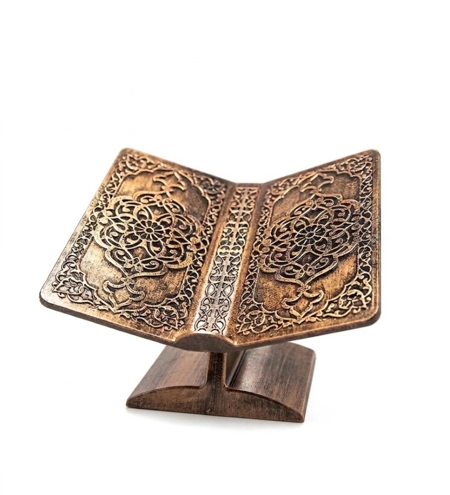 YASİR - Dergah Masaüstü Plastik Rahle - Bakır Eskitme