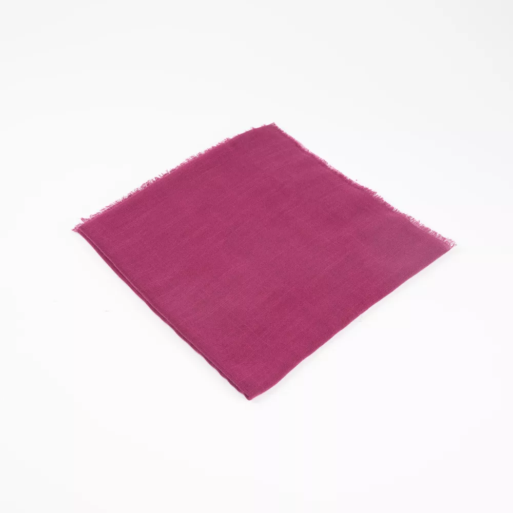 Flamlı Pamuklu Eşarp (96x96 cm. Mor)