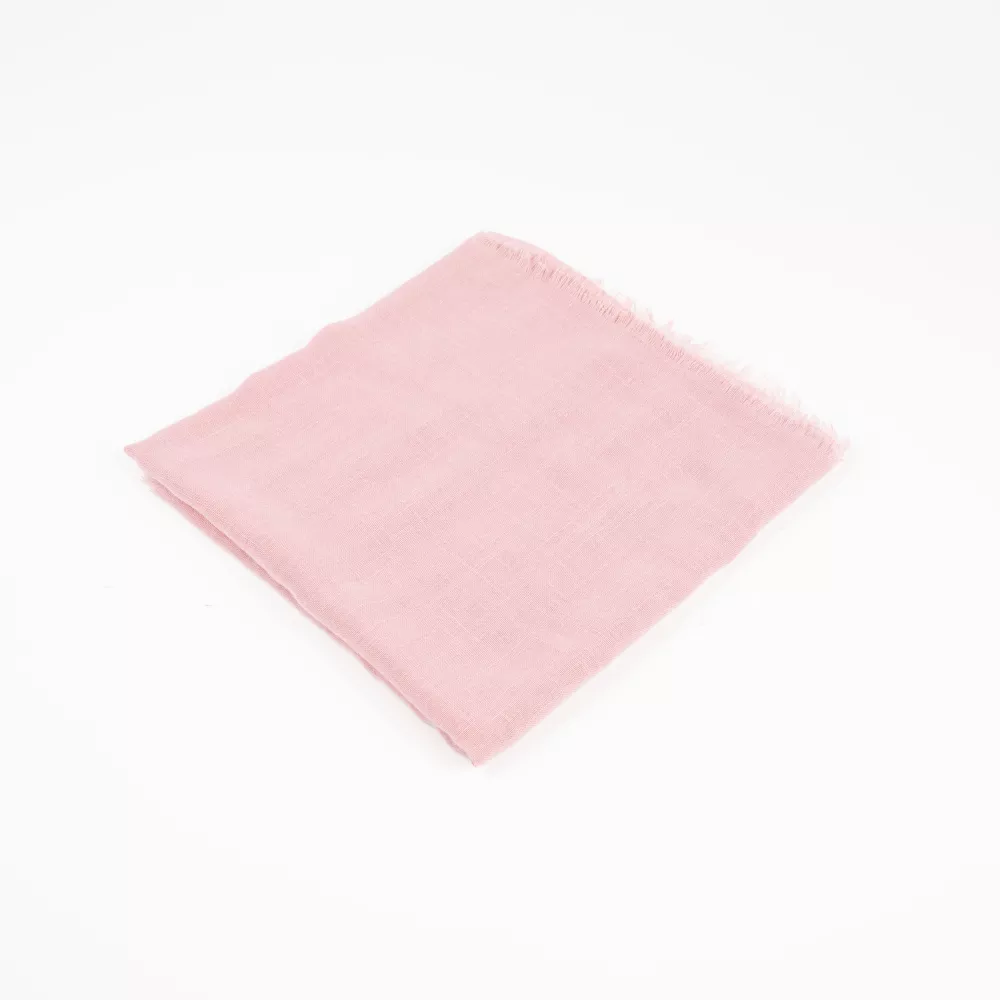 Flamlı Pamuklu Eşarp (96x96 cm. Pembe)