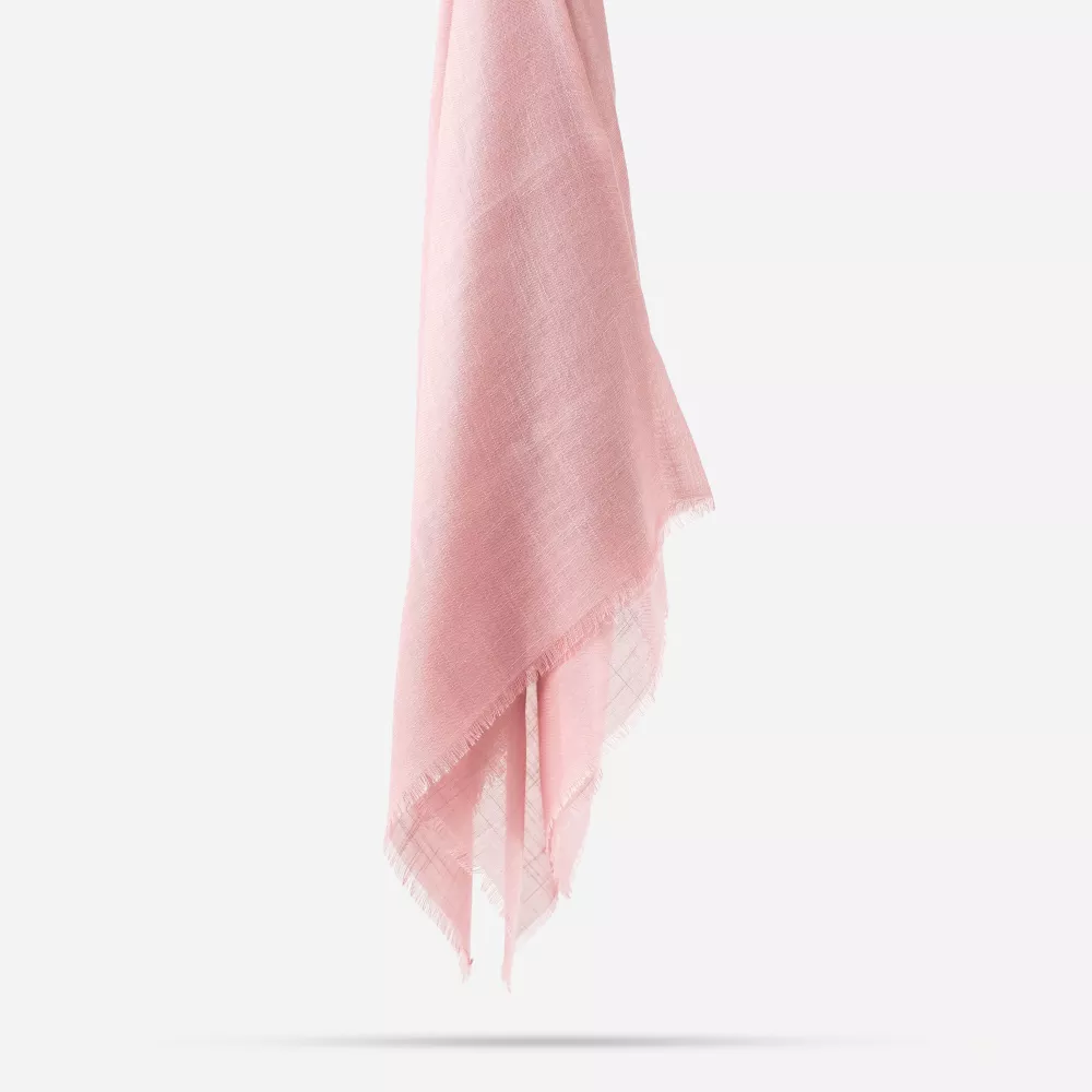 Flamlı Pamuklu Eşarp (96x96 cm. Pembe)