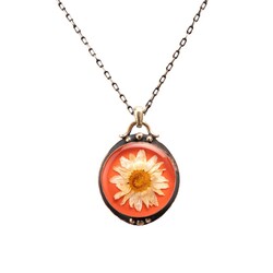 Flower Daisy Handmade Authentic Resin Flower Necklace Jawshan (1771-2) - Thumbnail