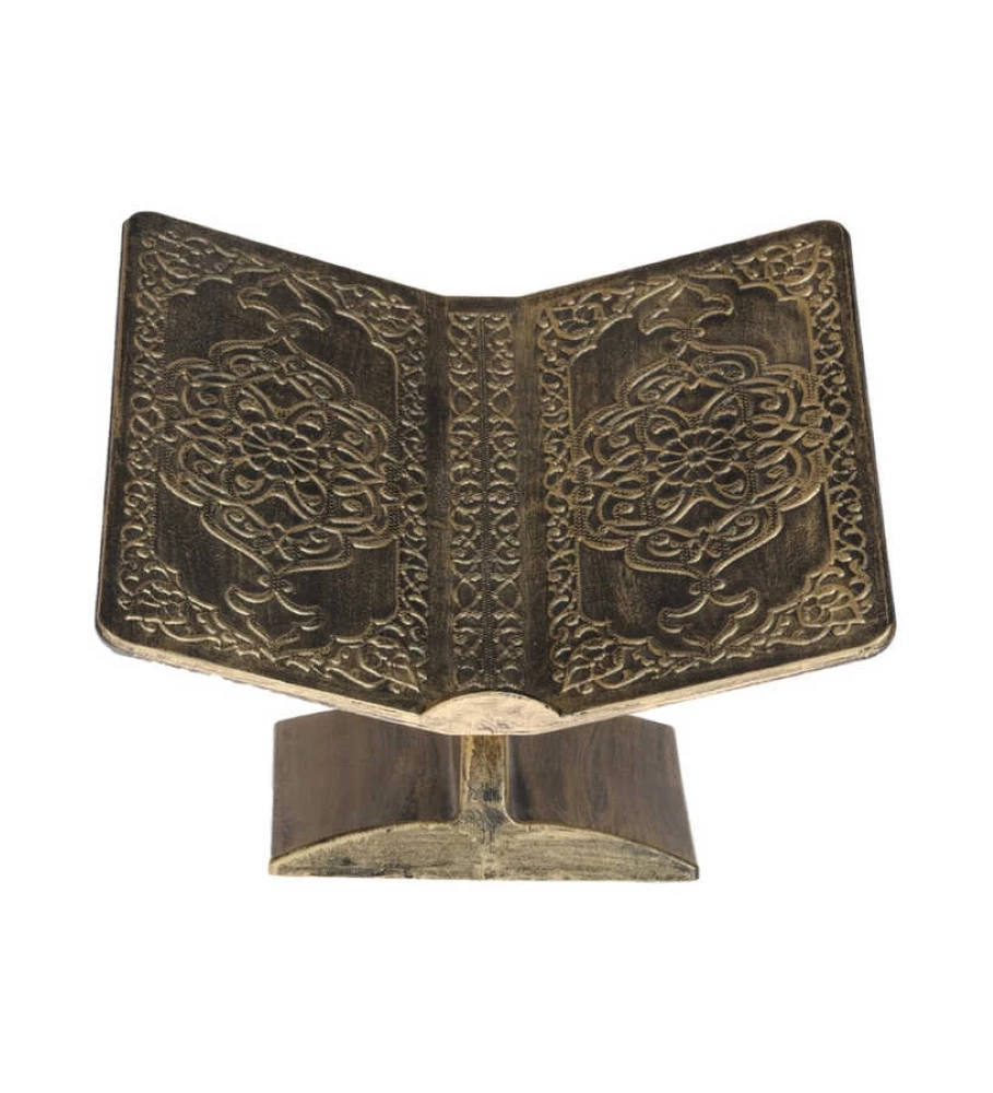 Gold Colour Pattern Desktop Plastic Rehal Book rest