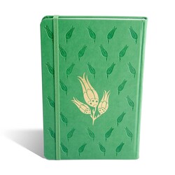 Green Striped Notebook, Hardcover - Thumbnail