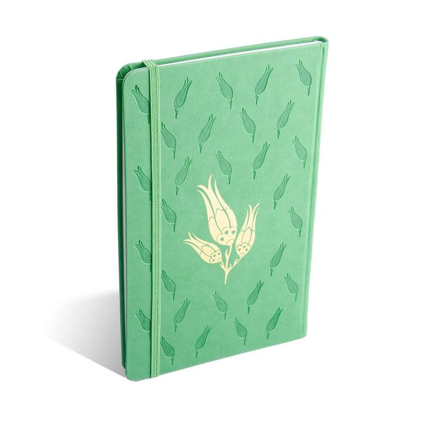 Green Striped Notebook, Hardcover