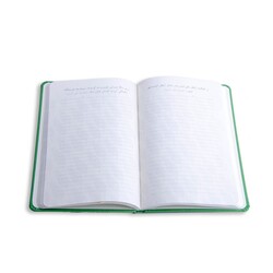 Green Striped Notebook, Hardcover - Thumbnail