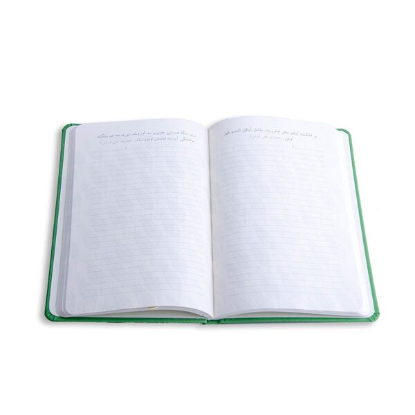 Green Striped Notebook, Hardcover