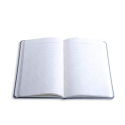 Grey Striped Notebook, Hardcover - Thumbnail