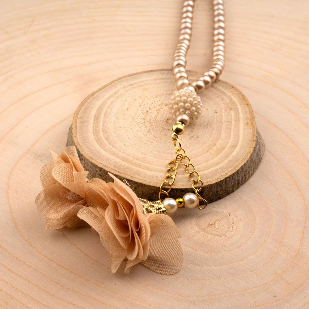 Gül Püsküllü Tesbih Gold (99lu - 6mm)