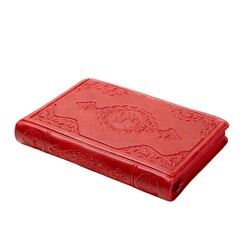 Hafiz Size Qur'an Al-Kareem (Red, Zip Around Case, Stamped, Two-Colour) - Thumbnail