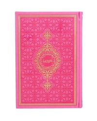 Hafiz Size Thermo Leather Kuran (Pink, Gilded, Stamped) - Thumbnail