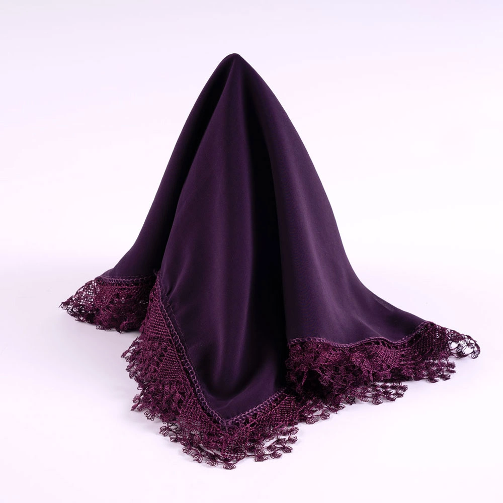 İğne Oyalı Şal (Namaz Örtüsü, 144x68 cm. Mor)