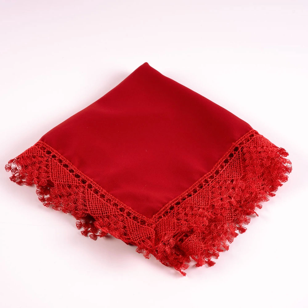 İğne Oyalı Şal (Namaz Örtüsü, 144x68 cm. Kırmızı)